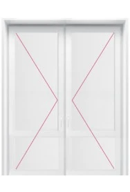 Двухстворчатая дверь входная без стеклянных вставок - фото - 3