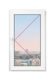 Одностворчатое окно Rehau Blitz 510x510 - фото - 1