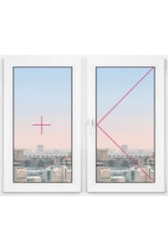 Двухстворчатое окно Rehau Thermo 1200x900 - 1 Двухстворчатое окно Rehau Thermo 1200x900 - фото - 1