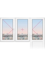 Балконный блок Rehau Thermo 2170x2150 - фото - 1